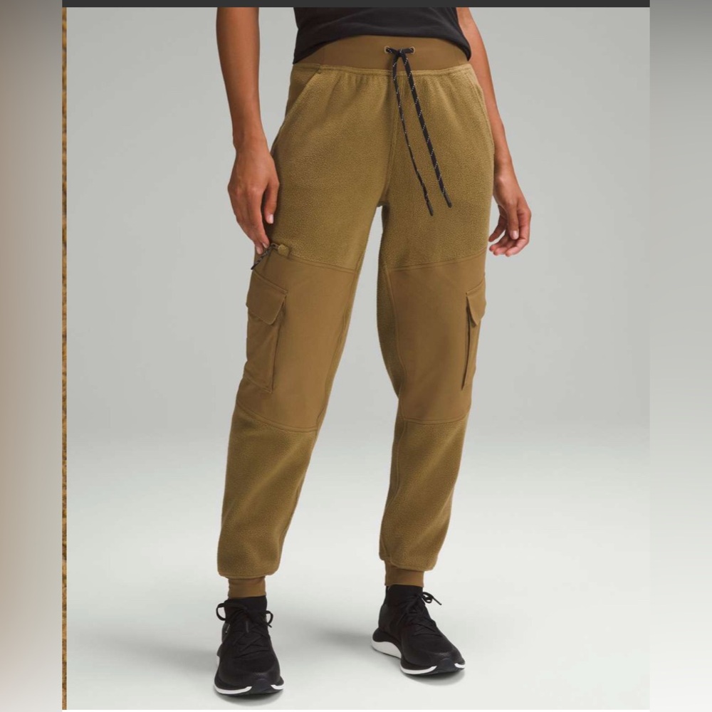 Lululemon $168 Fleece + Ripstop Cargo High-Rise Hiking Jogger FULL Length Sz 6
